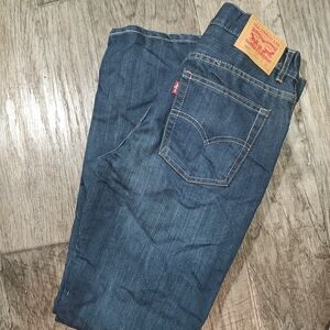 Levi's 505 18 Slim 27-29 Men's Blue Jeans Dark Wash